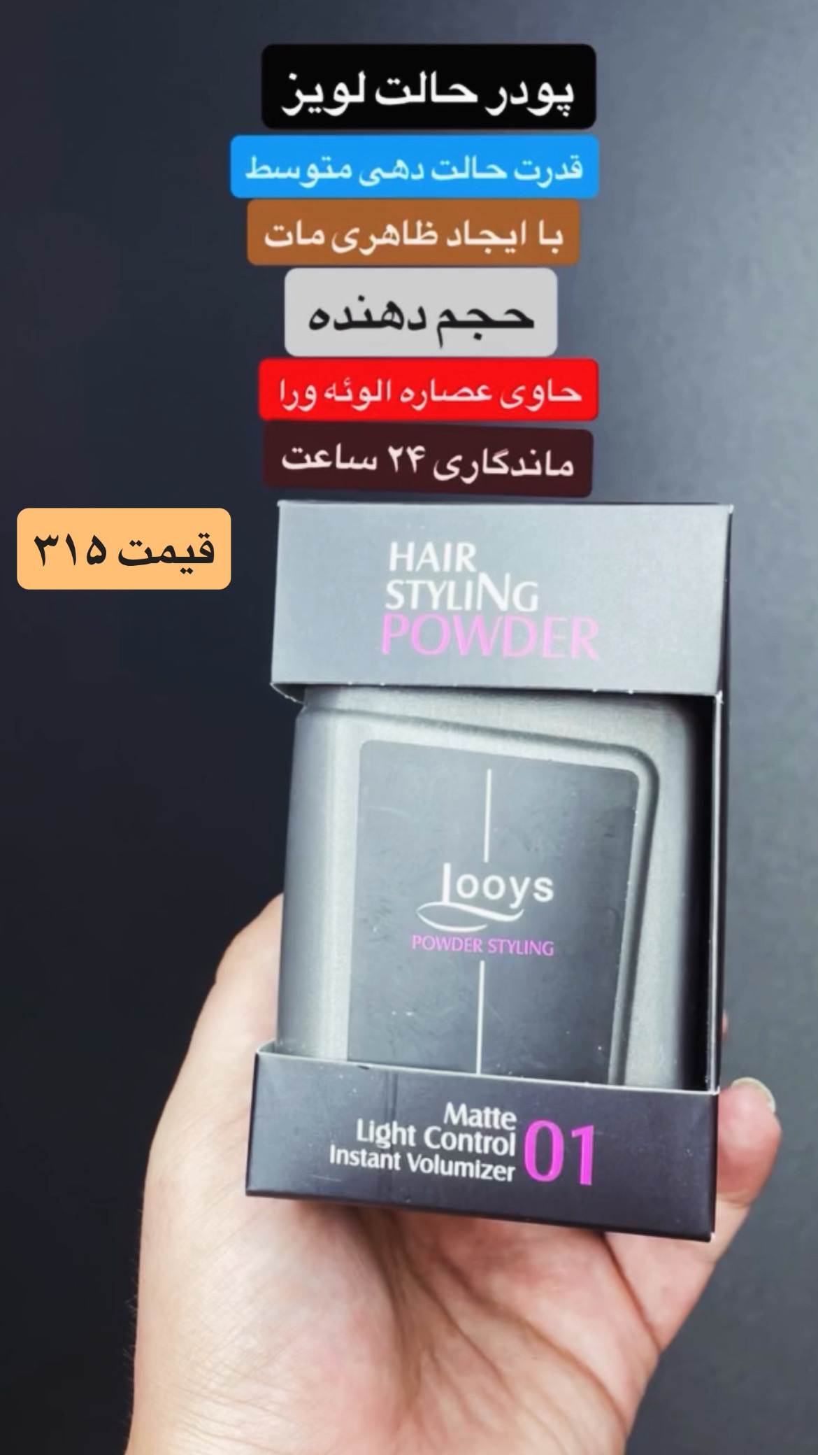 پودر حالت مات کننده و حجم دهنده لویزlooys light  control 01
